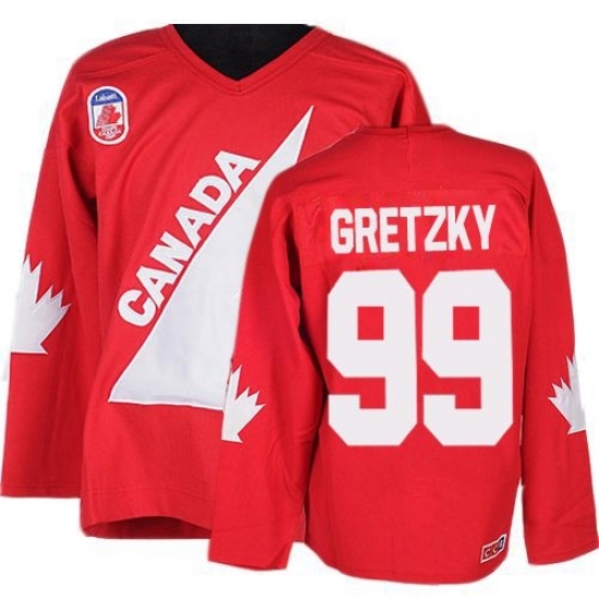 Men's CCM Team Canada #99 Wayne Gretzky Authentic Red 1991 Throwback Olympic Hockey Jersey Men's CCM Team Canada #99 Wayne Gretzky Authentic Red 1991 Throwback Olympic Hockey Jersey