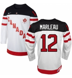 Men's Nike Team Canada #12 Patrick Marleau Premier White 100th Anniversary Olympic Hockey Jersey Men's Nike Team Canada #12 Patrick Marleau Premier White 100th Anniversary Olympic Hockey Jersey
