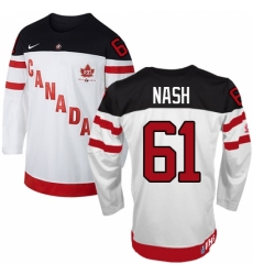 Men's Nike Team Canada #61 Rick Nash Authentic White 100th Anniversary Olympic Hockey Jersey Men's Nike Team Canada #61 Rick Nash Authentic White 100th Anniversary Olympic Hockey Jersey