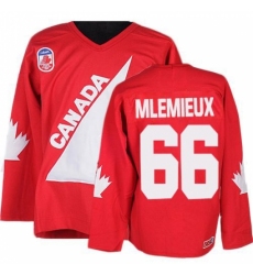 Men's CCM Team Canada #66 Mario Lemieux Premier Red 1991 Throwback Olympic Hockey Jersey Men's CCM Team Canada #66 Mario Lemieux Premier Red 1991 Throwback Olympic Hockey Jersey