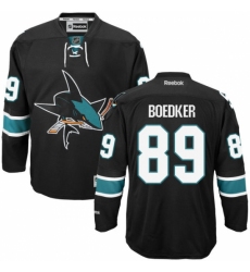 Men's Reebok San Jose Sharks #89 Mikkel Boedker Authentic Black Third NHL Jersey Men's Reebok San Jose Sharks #89 Mikkel Boedker Authentic Black Third NHL Jersey