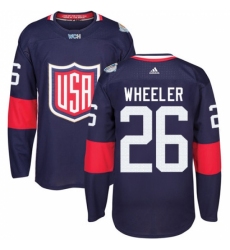 Youth Adidas Team USA #26 Blake Wheeler Authentic Navy Blue Away 2016 World Cup Ice Hockey Jersey Youth Adidas Team USA #26 Blake Wheeler Authentic Navy Blue Away 2016 World Cup Ice Hockey Jersey