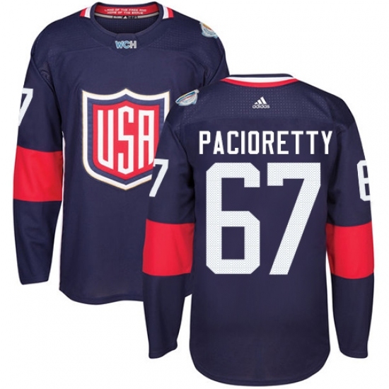 Men's Adidas Team USA #67 Max Pacioretty Authentic Navy Blue Away 2016 World Cup Ice Hockey Jersey Men's Adidas Team USA #67 Max Pacioretty Authentic Navy Blue Away 2016 World Cup Ice Hockey Jersey