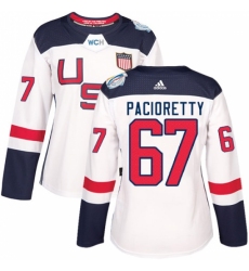 Women's Adidas Team USA #67 Max Pacioretty Premier White Home 2016 World Cup Hockey Jersey