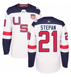 Youth Adidas Team USA #21 Derek Stepan Premier White Home 2016 World Cup Ice Hockey Jersey Youth Adidas Team USA #21 Derek Stepan Premier White Home 2016 World Cup Ice Hockey Jersey