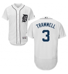 Men's Detroit Tigers #3 Alan Trammell White Flexbase Authentic Collection Stitched MLB Jersey
