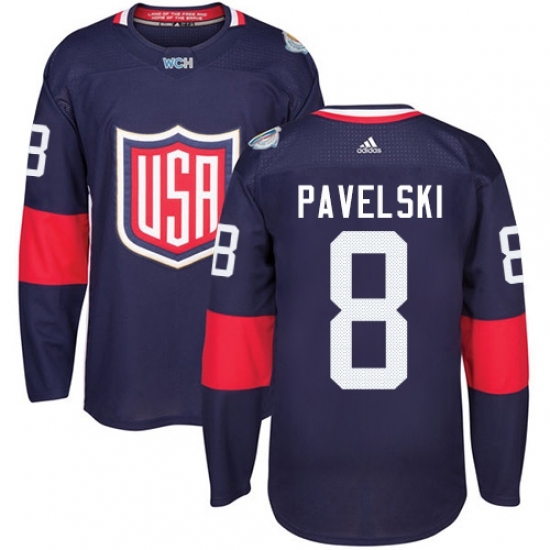 Youth Adidas Team USA #8 Joe Pavelski Authentic Navy Blue Away 2016 World Cup Ice Hockey Jersey Youth Adidas Team USA #8 Joe Pavelski Authentic Navy Blue Away 2016 World Cup Ice Hockey Jersey