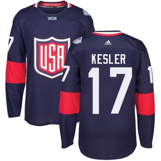 Youth Adidas Team USA #17 Ryan Kesler Authentic Navy Blue Away 2016 World Cup Ice Hockey Jersey Youth Adidas Team USA #17 Ryan Kesler Authentic Navy Blue Away 2016 World Cup Ice Hockey Jersey