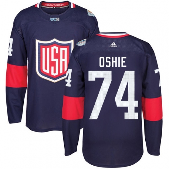 Youth Adidas Team USA #74 T. J. Oshie Authentic Navy Blue Away 2016 World Cup Ice Hockey Jersey Youth Adidas Team USA #74 T. J. Oshie Authentic Navy Blue Away 2016 World Cup Ice Hockey Jersey