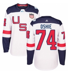 Youth Adidas Team USA #74 T. J. Oshie Premier White Home 2016 World Cup Ice Hockey Jersey Youth Adidas Team USA #74 T. J. Oshie Premier White Home 2016 World Cup Ice Hockey Jersey