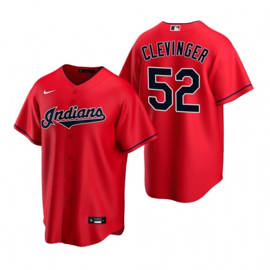 Men's Nike Cleveland Indians #52 Mike Clevinger Red Alternate Stitched Baseball Jersey Men's Nike Cleveland Indians #52 Mike Clevinger Red Alternate Stitched Baseball Jersey