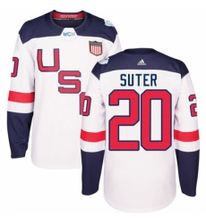 Men's Adidas Team USA #20 Ryan Suter Premier White Home 2016 World Cup Ice Hockey Jersey Men's Adidas Team USA #20 Ryan Suter Premier White Home 2016 World Cup Ice Hockey Jersey