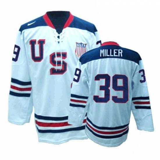 Men's Nike Team USA #39 Ryan Miller Premier White 1960 Throwback Olympic Hockey Jersey Men's Nike Team USA #39 Ryan Miller Premier White 1960 Throwback Olympic Hockey Jersey