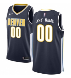 Men's Denver Nuggets Nike Navy Swingman Custom Jersey - Icon Edition