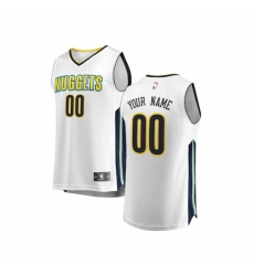 Youth Denver Nuggets Fanatics Branded White Fast Break Custom Replica Jersey - Association Edition