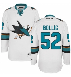 Women's Reebok San Jose Sharks #52 Brandon Bollig Authentic White Away NHL Jersey