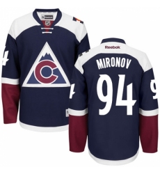 Men's Reebok Colorado Avalanche #94 Andrei Mironov Authentic Blue Third NHL Jersey