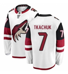Men's Arizona Coyotes #7 Keith Tkachuk Fanatics Branded White Away Breakaway NHL Jersey