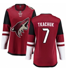 Women's Arizona Coyotes #7 Keith Tkachuk Fanatics Branded Burgundy Red Home Breakaway NHL Jersey