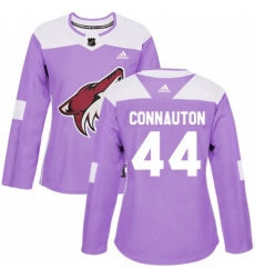 Women's Adidas Arizona Coyotes #44 Kevin Connauton Authentic Purple Fights Cancer Practice NHL Jersey