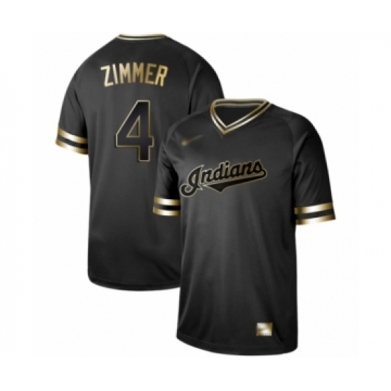 Men's Cleveland Indians #4 Bradley Zimmer Authentic Black Gold Fashion Baseball Jersey Men's Cleveland Indians #4 Bradley Zimmer Authentic Black Gold Fashion Baseball Jersey