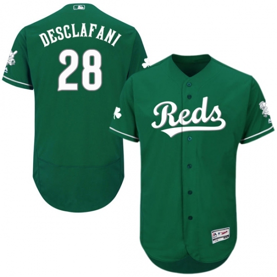 Men's Majestic Cincinnati Reds #28 Anthony DeSclafani Green Celtic Flexbase Authentic Collection MLB Jersey Men's Majestic Cincinnati Reds #28 Anthony DeSclafani Green Celtic Flexbase Authentic Collection MLB Jersey