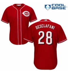 Youth Majestic Cincinnati Reds #28 Anthony DeSclafani Replica Red Alternate Cool Base MLB Jersey