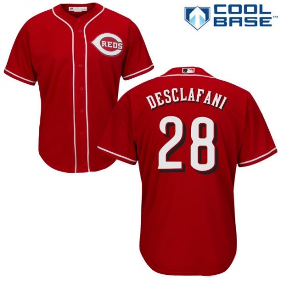 Youth Majestic Cincinnati Reds #28 Anthony DeSclafani Replica Red Alternate Cool Base MLB Jersey Youth Majestic Cincinnati Reds #28 Anthony DeSclafani Replica Red Alternate Cool Base MLB Jersey