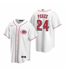 Men's Nike Cincinnati Reds #24 Tony Perez White Home Stitched Baseball Jersey