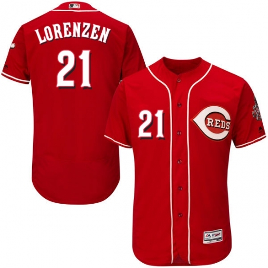 Men's Majestic Cincinnati Reds #21 Michael Lorenzen Red Alternate Flexbase Authentic Collection MLB Jersey Men's Majestic Cincinnati Reds #21 Michael Lorenzen Red Alternate Flexbase Authentic Collection MLB Jersey