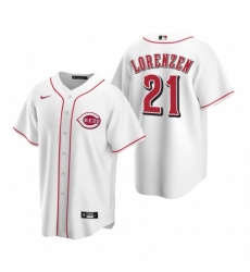Men's Nike Cincinnati Reds #21 Michael Lorenzen White Home Stitched Baseball Jersey
