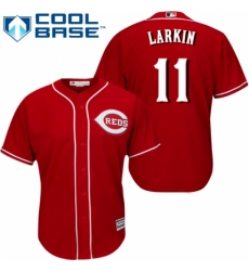 Youth Majestic Cincinnati Reds #11 Barry Larkin Replica Red Alternate Cool Base MLB Jersey Youth Majestic Cincinnati Reds #11 Barry Larkin Replica Red Alternate Cool Base MLB Jersey