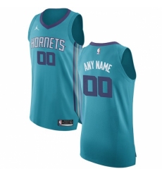 Men's Charlotte Hornets Jordan Brand Teal Authentic Custom Jersey - Icon Edition