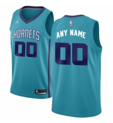 Men's Charlotte Hornets Jordan Brand Teal Swingman Custom Jersey - Icon Edition