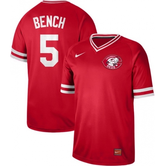 Men's Nike Cincinnati Reds #5 Johnny Bench Red Authentic Cooperstown Collection Stitched Baseball Jersey Men's Nike Cincinnati Reds #5 Johnny Bench Red Authentic Cooperstown Collection Stitched Baseball Jersey