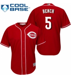 Youth Majestic Cincinnati Reds #5 Johnny Bench Replica Red Alternate Cool Base MLB Jersey Youth Majestic Cincinnati Reds #5 Johnny Bench Replica Red Alternate Cool Base MLB Jersey