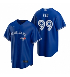 Men's Nike Toronto Blue Jays #99 Hyun-Jin Ryu Royal Alternate Stitched Baseball Jersey