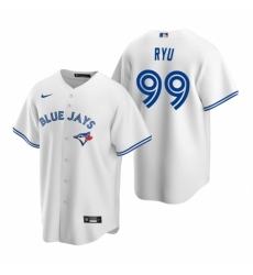 Men's Nike Toronto Blue Jays #99 Hyun-Jin Ryu White Home Stitched Baseball Jersey