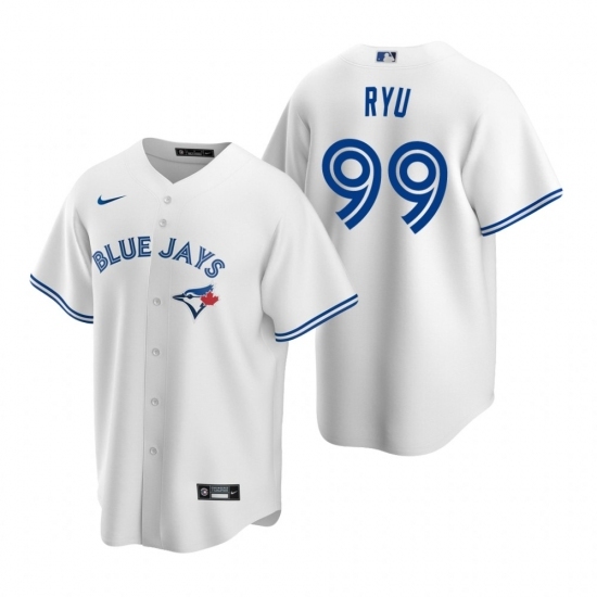 Men's Nike Toronto Blue Jays #99 Hyun-Jin Ryu White Home Stitched Baseball Jersey Men's Nike Toronto Blue Jays #99 Hyun-Jin Ryu White Home Stitched Baseball Jersey