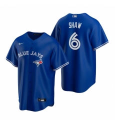 Men's Nike Toronto Blue Jays #6 Travis Shaw Royal Alternate Stitched Baseball Jersey