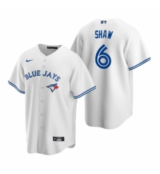 Men's Nike Toronto Blue Jays #6 Travis Shaw White Home Stitched Baseball Jersey