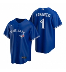 Men's Nike Toronto Blue Jays #1 Shun Yamaguchi Royal Alternate Stitched Baseball Jersey Men's Nike Toronto Blue Jays #1 Shun Yamaguchi Royal Alternate Stitched Baseball Jersey
