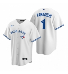 Men's Nike Toronto Blue Jays #1 Shun Yamaguchi White Home Stitched Baseball Jersey Men's Nike Toronto Blue Jays #1 Shun Yamaguchi White Home Stitched Baseball Jersey