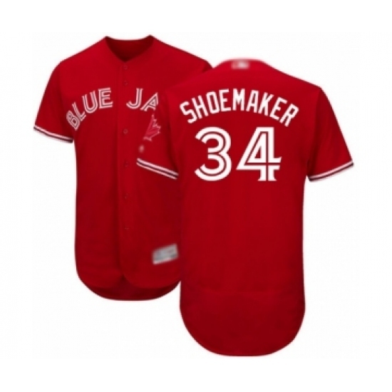 Men's Toronto Blue Jays #34 Matt Shoemaker Scarlet Alternate Flex Base Authentic Collection Alternate Baseball Player Jersey Men's Toronto Blue Jays #34 Matt Shoemaker Scarlet Alternate Flex Base Authentic Collection Alternate Baseball Player Jersey