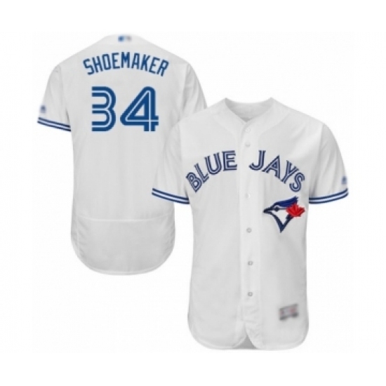 Men's Toronto Blue Jays #34 Matt Shoemaker White Home Flex Base Authentic Collection Baseball Player Jersey Men's Toronto Blue Jays #34 Matt Shoemaker White Home Flex Base Authentic Collection Baseball Player Jersey