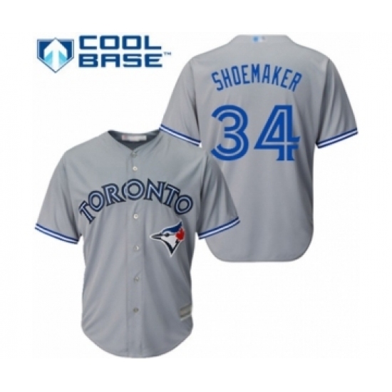 Youth Toronto Blue Jays #34 Matt Shoemaker Authentic Grey Road Baseball Player Jersey Youth Toronto Blue Jays #34 Matt Shoemaker Authentic Grey Road Baseball Player Jersey