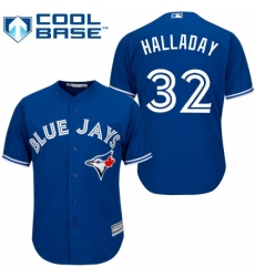 Men's Majestic Toronto Blue Jays #32 Roy Halladay Replica Blue Alternate MLB Jersey Men's Majestic Toronto Blue Jays #32 Roy Halladay Replica Blue Alternate MLB Jersey