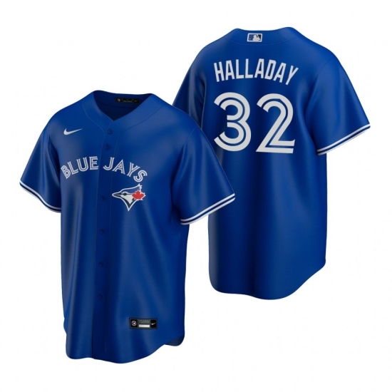 Men's Nike Toronto Blue Jays #32 Roy Halladay Royal Alternate Stitched Baseball Jersey Men's Nike Toronto Blue Jays #32 Roy Halladay Royal Alternate Stitched Baseball Jersey