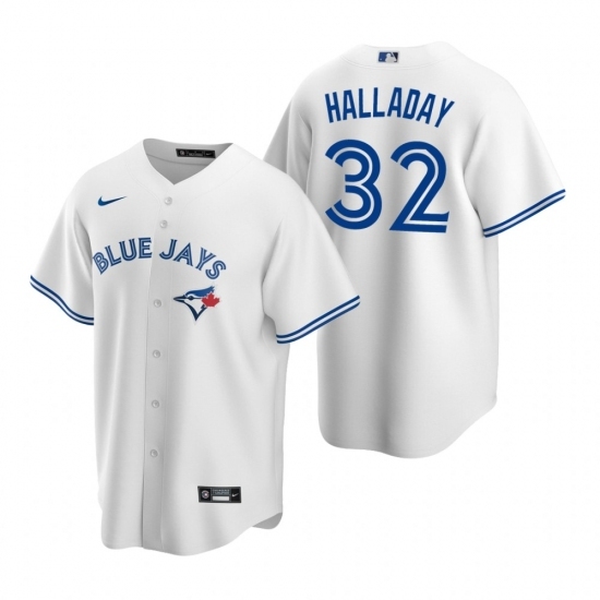 Men's Nike Toronto Blue Jays #32 Roy Halladay White Home Stitched Baseball Jersey Men's Nike Toronto Blue Jays #32 Roy Halladay White Home Stitched Baseball Jersey
