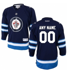 Youth Winnipeg Jets Reebok Navy Custom Home Replica Jersey